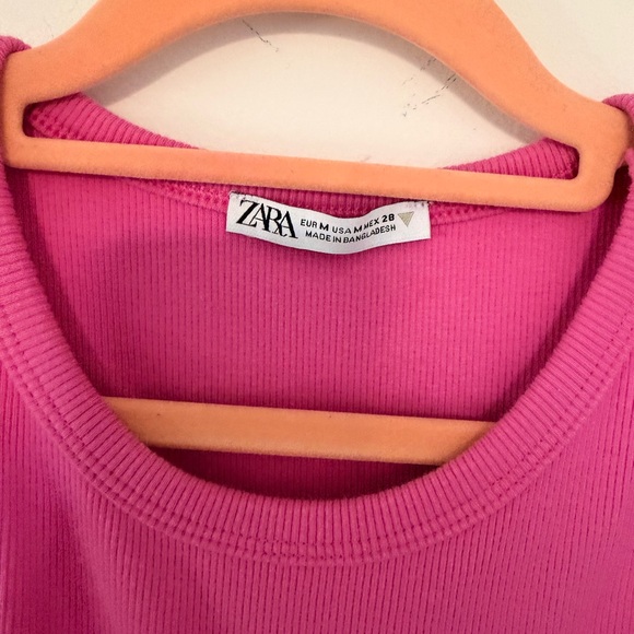 Zara Vibrant Pink Ribbed Tank - Picture 3 of 4